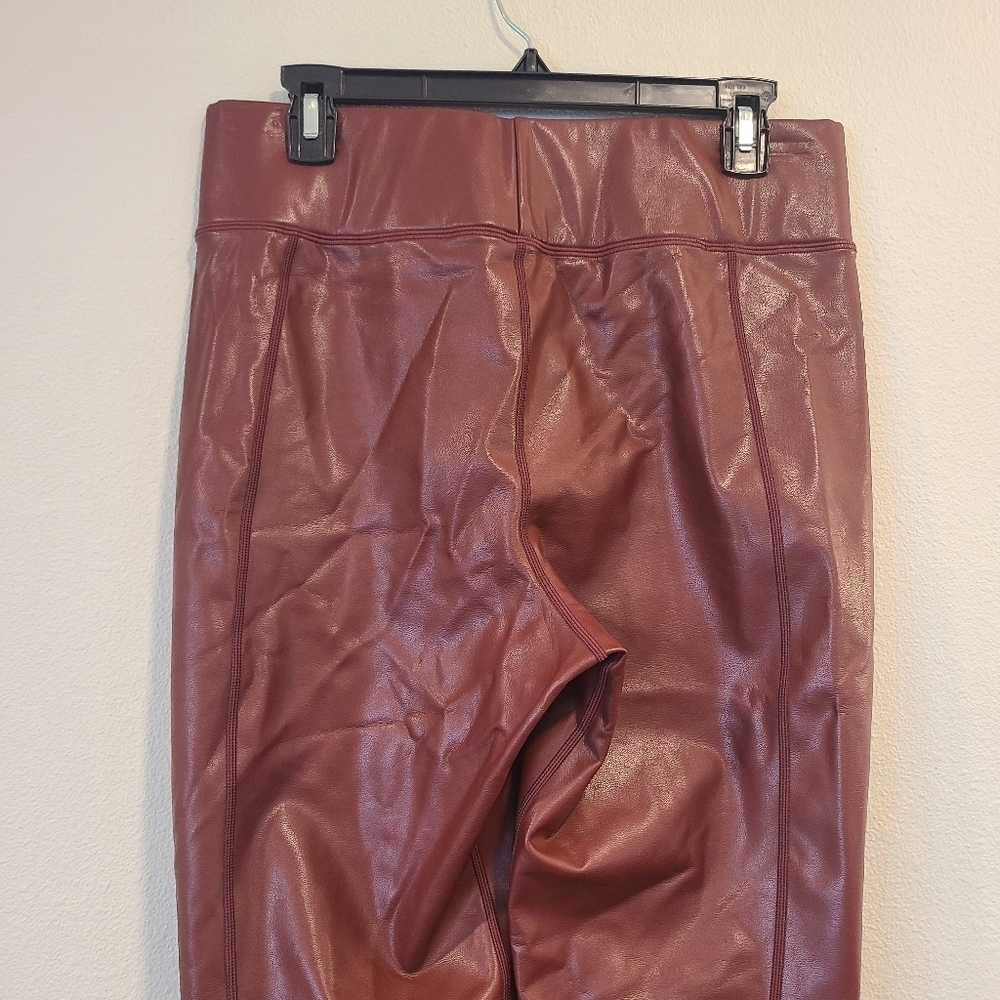 A.L.C. Emile Faux Leather Zip Ankle Claret Leggings -NWT - Picture 6 of 7